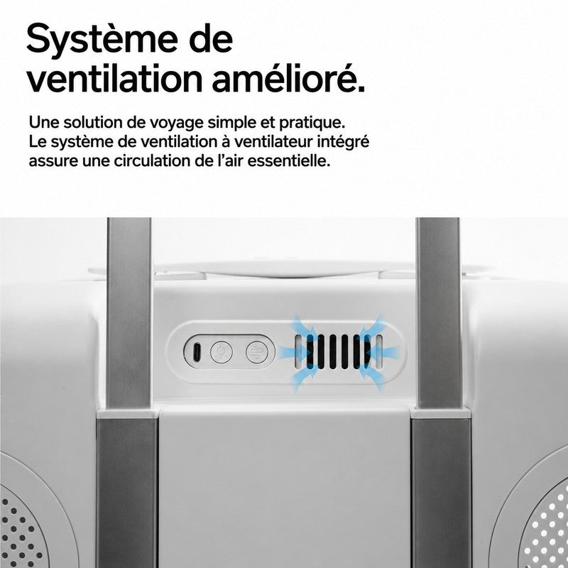 pidan — Caisse de transport ventilée à roulettes