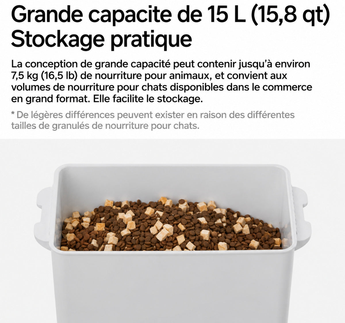 pidan — Boîte à croquettes sous vide 15 L avec balance