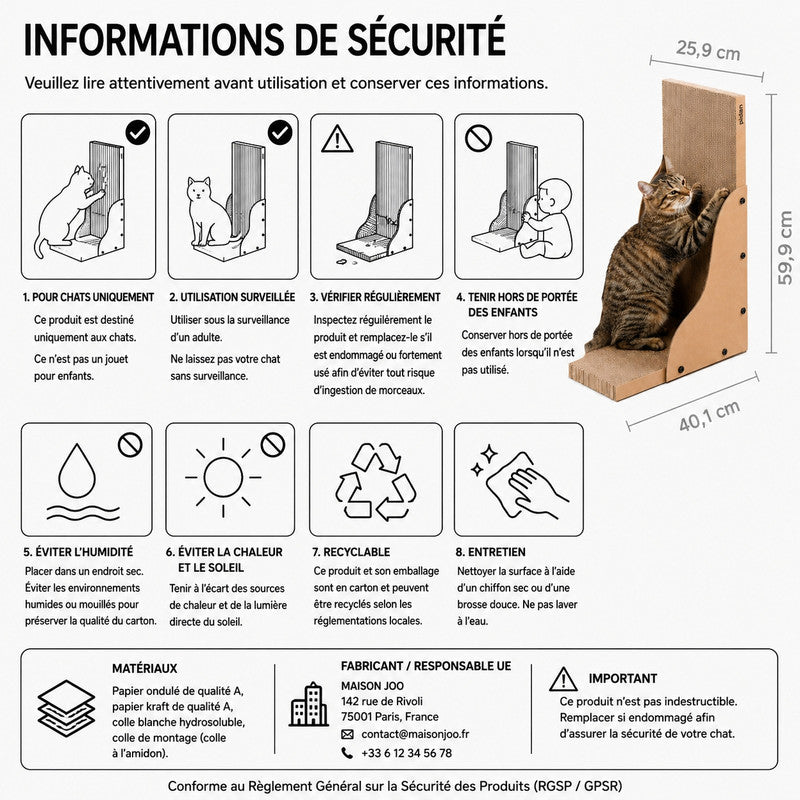 pidan — Griffoir d’angle en carton