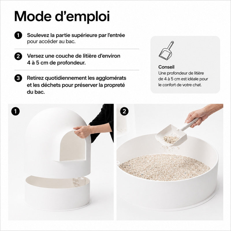 pidan — Maison de toilette Igloo avec pelle