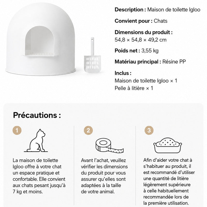pidan — Maison de toilette Igloo avec pelle