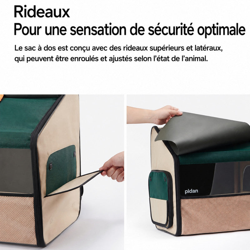 pidan — Sac de transport extensible avec bac à litière