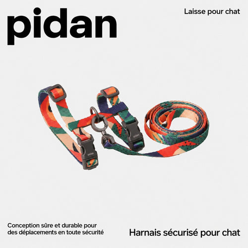 pidan — Ensemble harnais réglable et laisse pour chat
