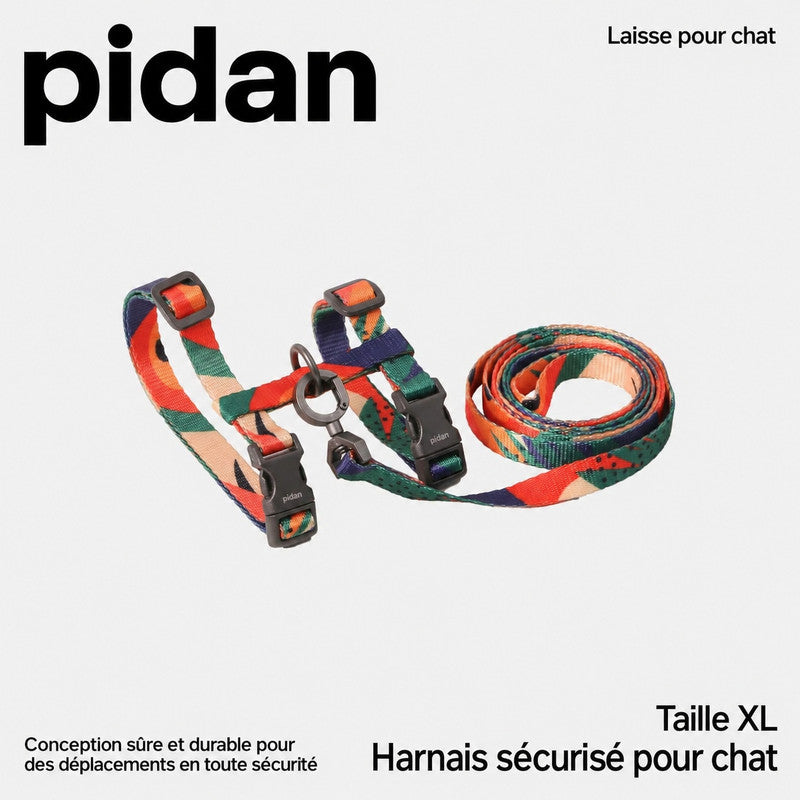 pidan — Ensemble harnais réglable et laisse pour chat