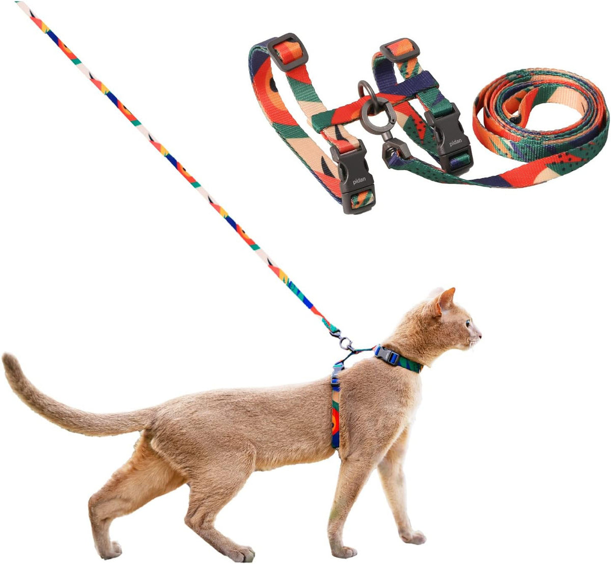pidan — Ensemble harnais réglable et laisse pour chat